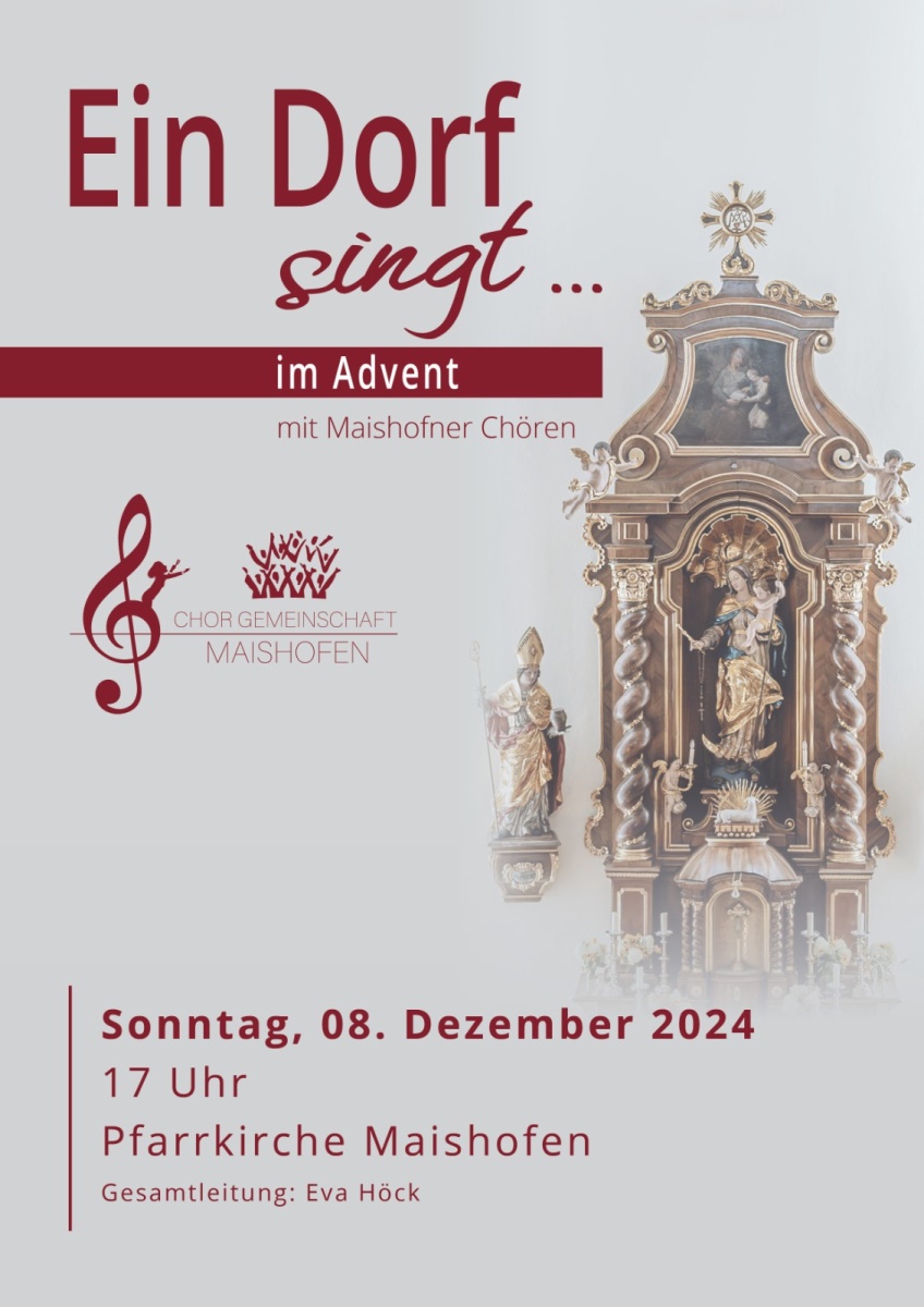 Plakat Ein Dorf singt ... im Advent 